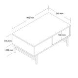Măsuță de cafea Style 4220, Negru, 90x54x40 cm