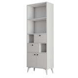 Bibliotecă Ninova - 1954, Alb, 69x35x195 cm