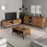 Set mobilă pentru sufragerie Set 1592-2082-1632, Nuc, 150x34x52 cm