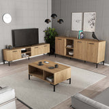 Set mobilă pentru sufragerie Set 1596-2086-1636, Stejar, 150x34x52 cm