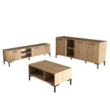 Set mobilă pentru sufragerie Set 1596-2086-1636, Stejar, 150x34x52 cm