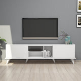 Comodă TV Elegante 1320, Alb, 180x34x52 cm