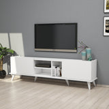 Comodă TV Elegante 1320, Alb, 180x34x52 cm
