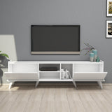 Comodă TV Elegante 1320, Alb, 180x34x52 cm