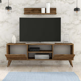 Comodă TV Senfoni 1116, Nuc, 138x30x49 cm