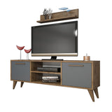 Comodă TV Senfoni 1118, Nuc - Antracit, 138x30x49 cm