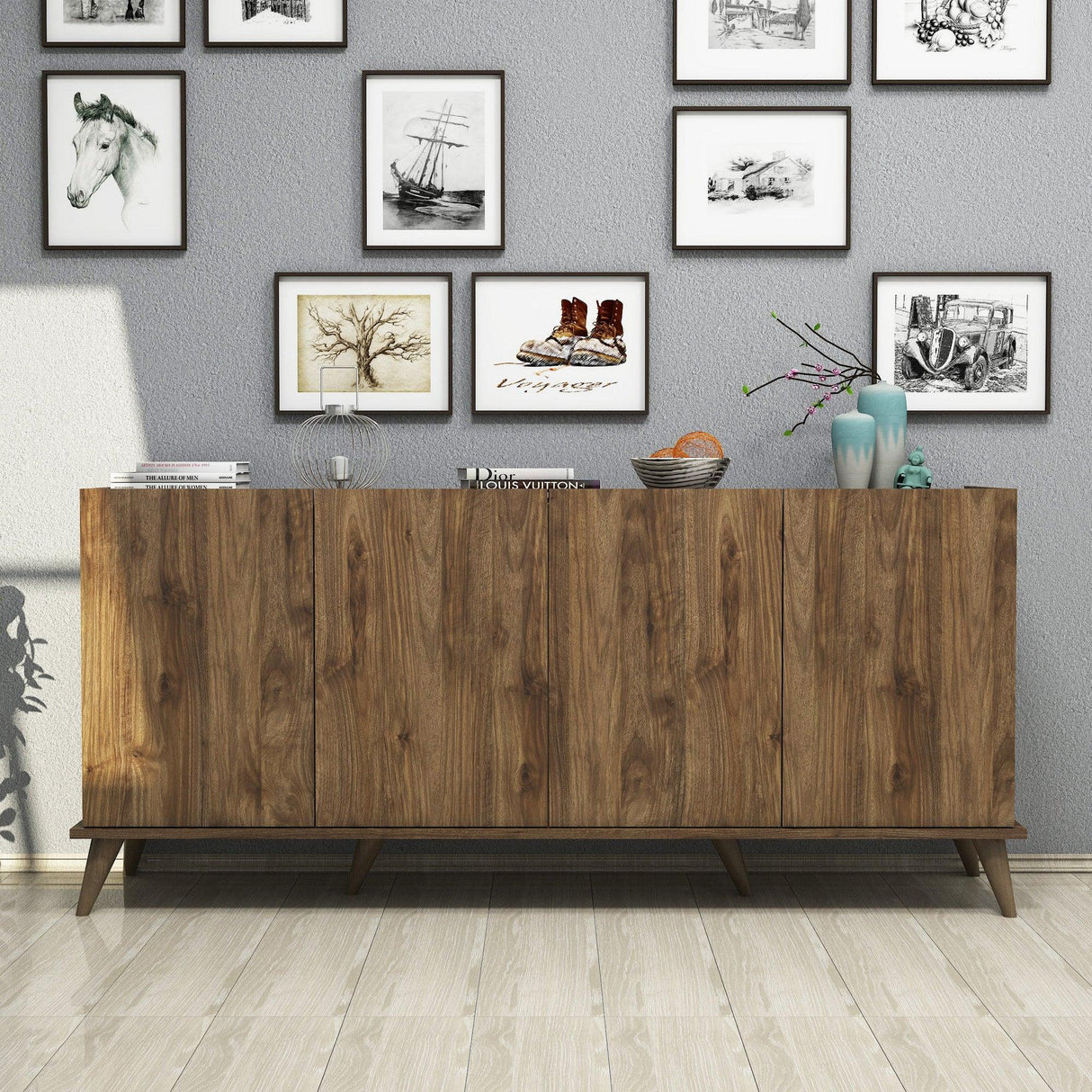 Consolă Elegante Console, Nuc, 180x81x45 cm - Nuc, SKU 389MZA1126