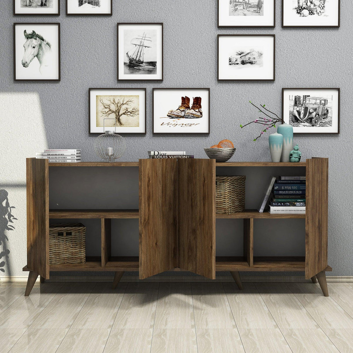 Consolă Elegante Console, Nuc, 180x81x45 cm - Nuc, SKU 389MZA1126