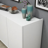Consolă Elegante Console, Nuc, 180x81x45 cm - Alb, SKU 389MZA1126