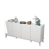 Consolă Elegante Console, Nuc, 180x81x45 cm - Alb, SKU 389MZA1126