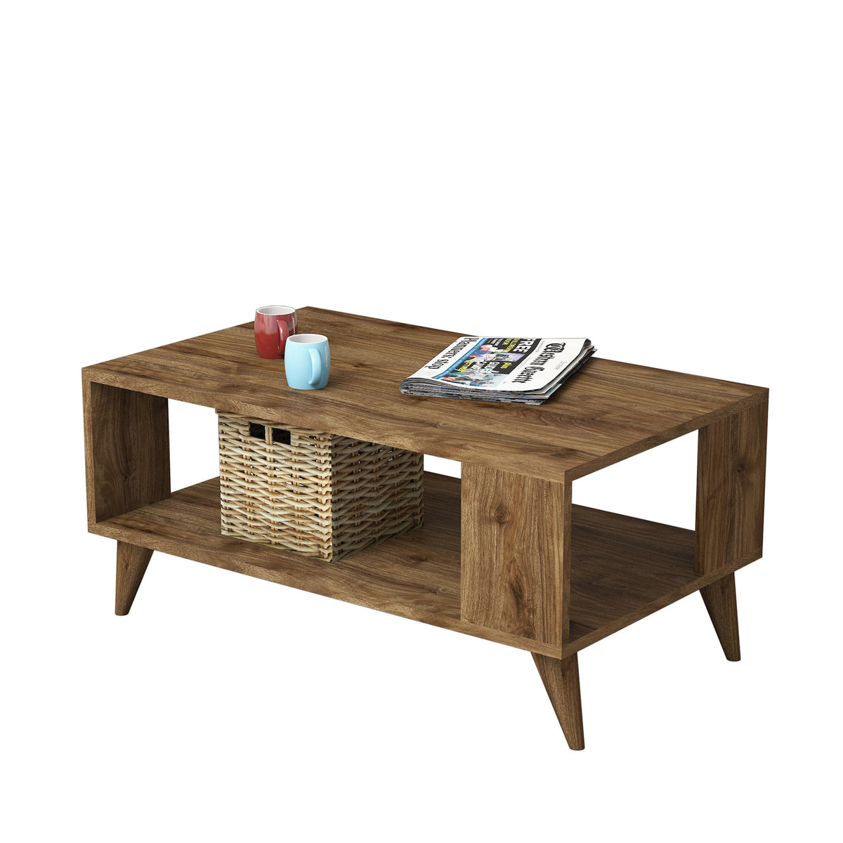 Măsuță de cafea City 2022, Nuc, 90x41.6x54 cm, SKU 389MZA1142, imagine 4