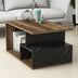 Măsuță de cafea Arte 2040, Dark walnut - Black marble, 90x42x54 cm, SKU 389MZA1145, imagine 3