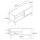 Comodă TV Retro 1552, Stejar, 90x30x15 cm