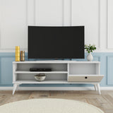Comodă TV Retro 1564, Alb, 120x30x15 cm