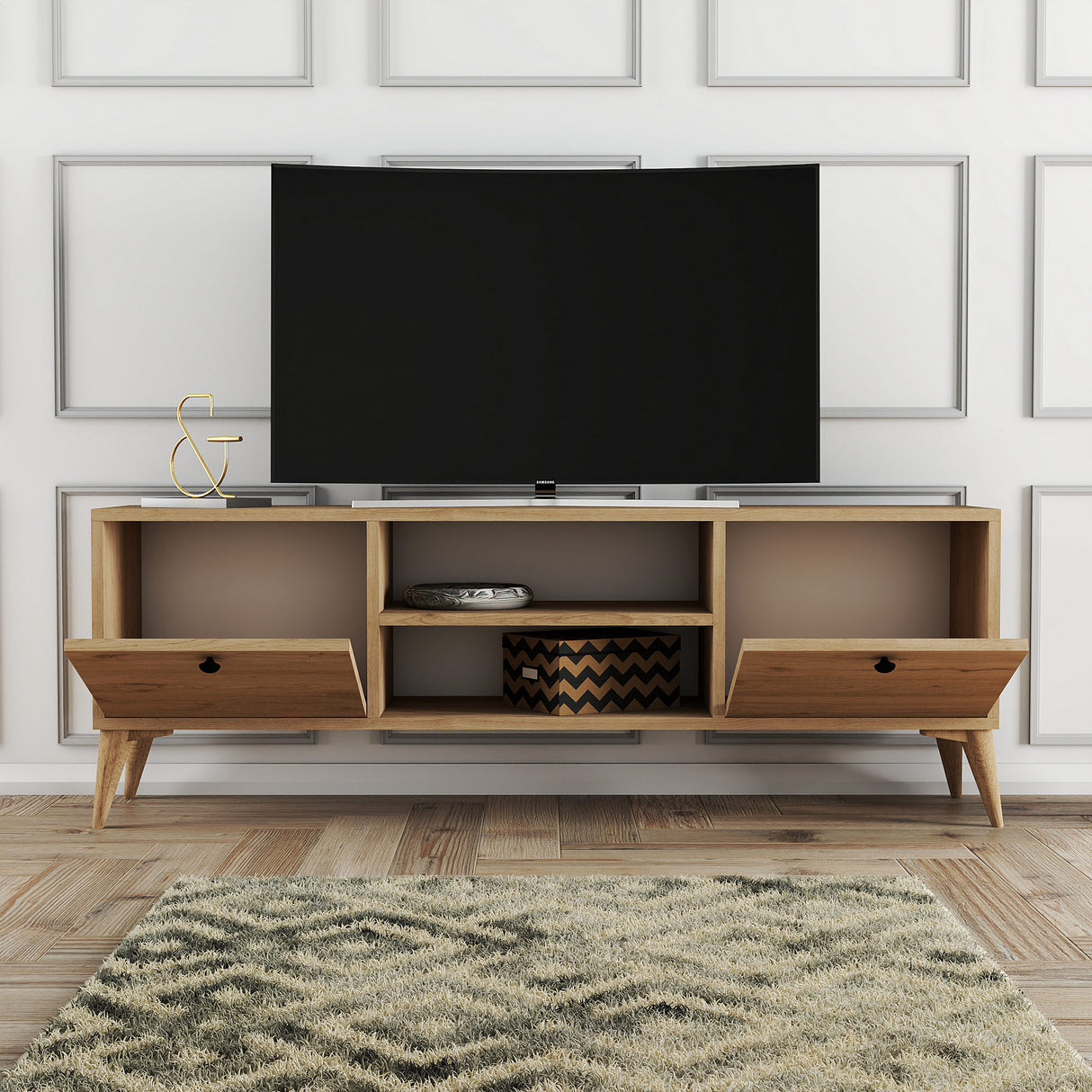 Comodă TV Dolce 1122, Stejar, 138x30x43 cm