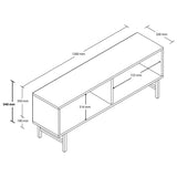 Comodă TV Diamond 4046, Traverten, 150x35x54 cm