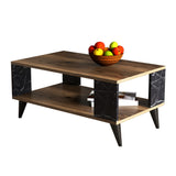 Măsuță de cafea City 2024, Dark walnut - Negru, 90x42x54 cm