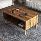Măsuță de cafea Exxen - 2070, Nuc - Antracit, 90x42x54 cm