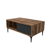 Măsuță de cafea Benito 2097, Nuc - Antracit, 90x54x39 cm