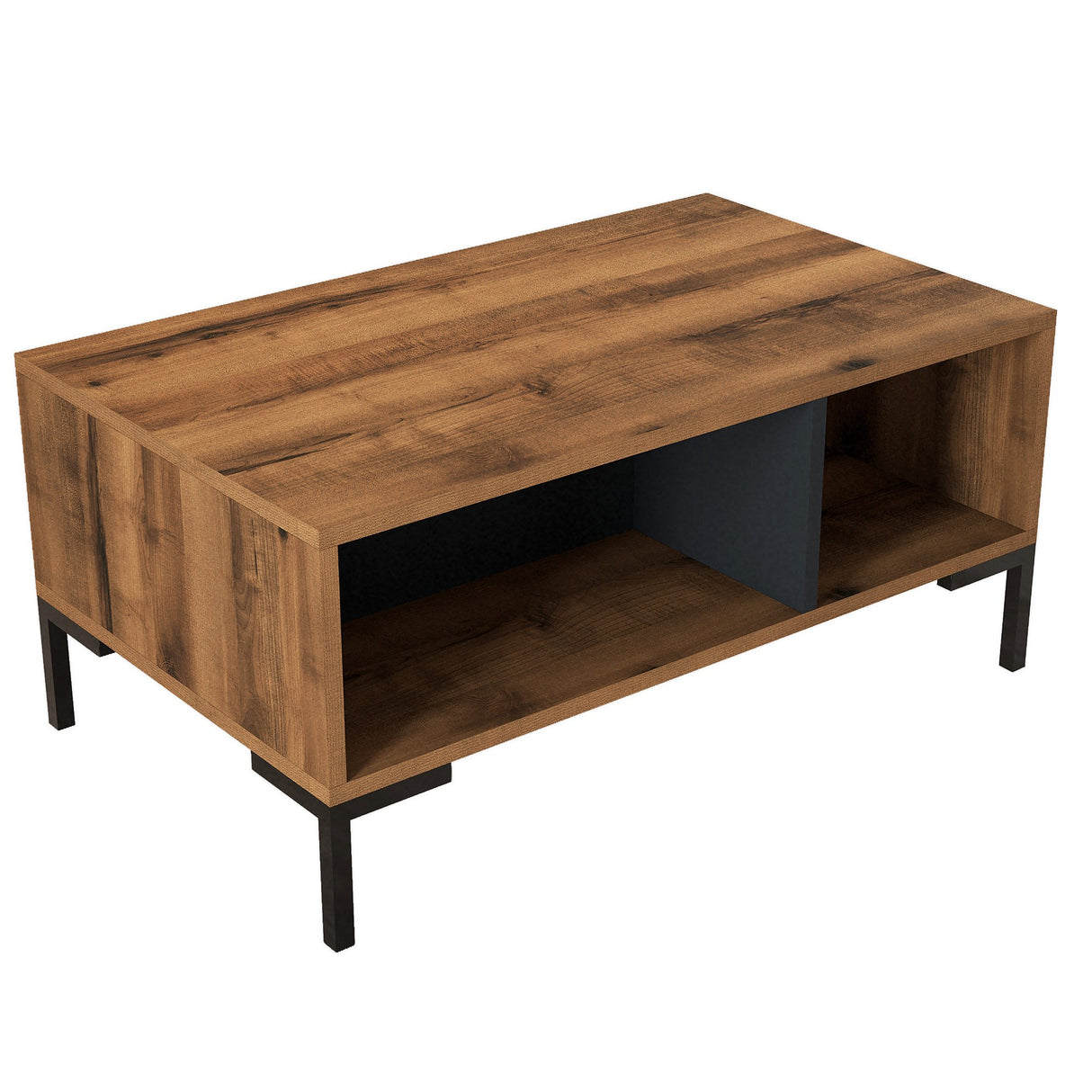 Set mobilă pentru sufragerie Set 1590-2080-1630, Nuc - Antracit, 150x34x52 cm
