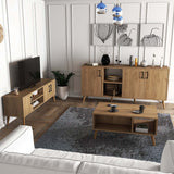 Set mobilă pentru sufragerie Set 1586-2076-1626, Stejar, 150x34x52 cm