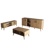 Set mobilă pentru sufragerie Set 1586-2076-1626, Stejar, 150x34x52 cm