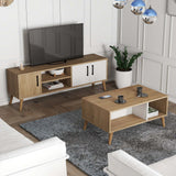 Set mobilă pentru sufragerie Set 1584-2074, Stejar - Alb, 150x34x52 cm