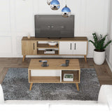 Set mobilă pentru sufragerie Set 1584-2074, Stejar - Alb, 150x34x52 cm