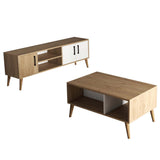 Set mobilă pentru sufragerie Set 1584-2074, Stejar - Alb, 150x34x52 cm