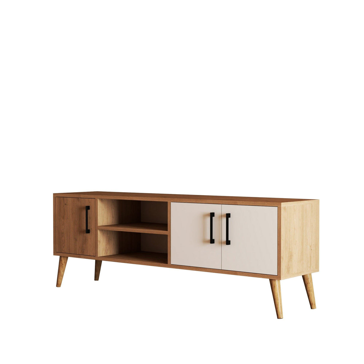 Set mobilă pentru sufragerie Set 1584-2074, Stejar - Alb, 150x34x52 cm