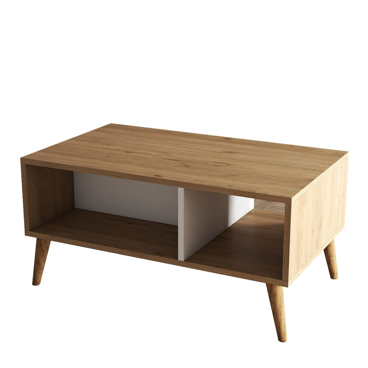 Set mobilă pentru sufragerie Set 1585-2074, Stejar - Alb, 180x35x53 cm