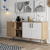 Consolă Exxen Console, Stejar, 180x80x45 cm - Stejar Alb, SKU 389MZA2205