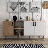 Consolă Exxen Console, Stejar, 180x80x45 cm - Stejar Alb, SKU 389MZA2205