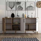 Consolă Exxen Console, Stejar, 180x80x45 cm - Stejar Alb, SKU 389MZA2205