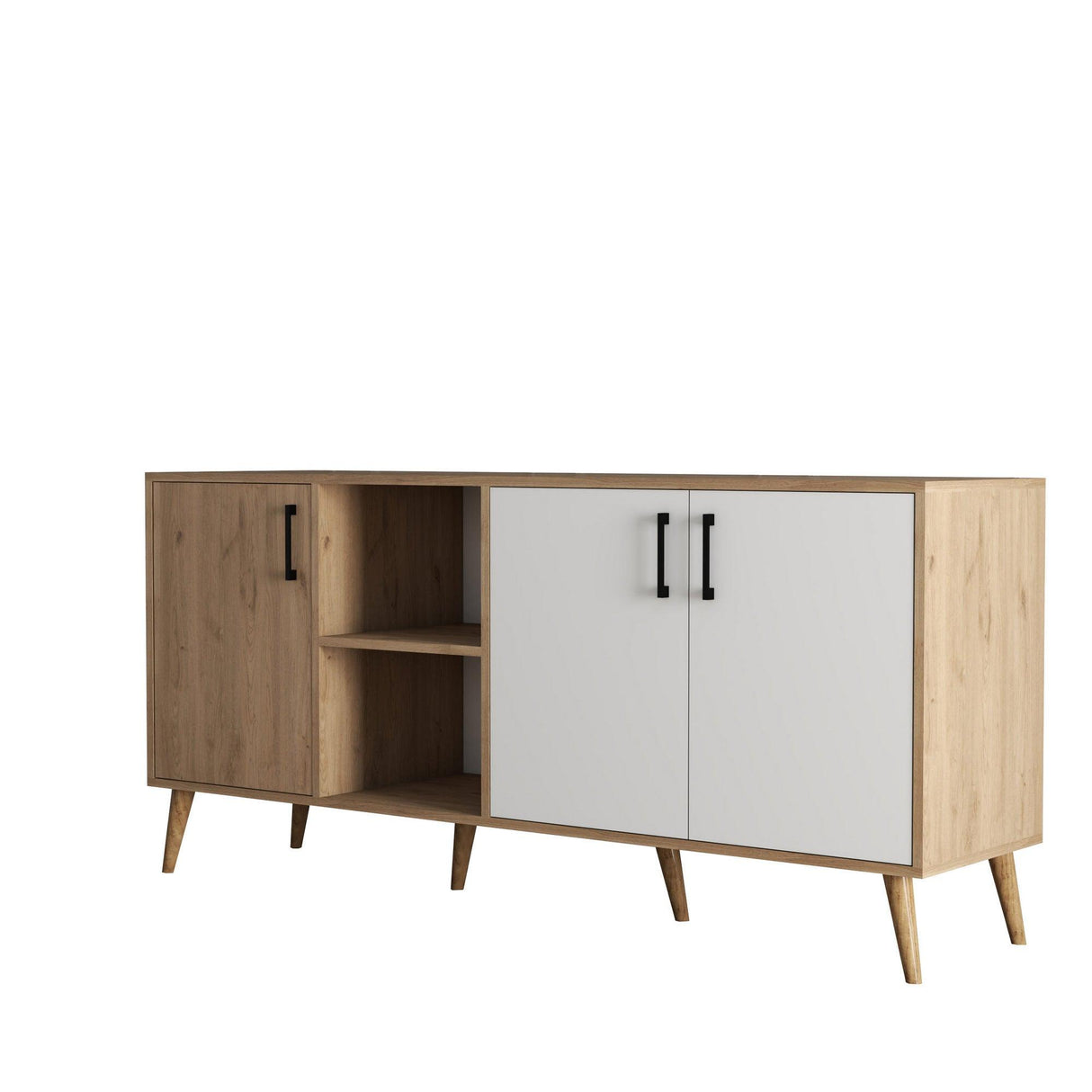 Consolă Exxen Console, Stejar, 180x80x45 cm - Stejar Alb, SKU 389MZA2205