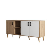 Consolă Exxen Console, Stejar, 180x80x45 cm - Stejar Alb, SKU 389MZA2205