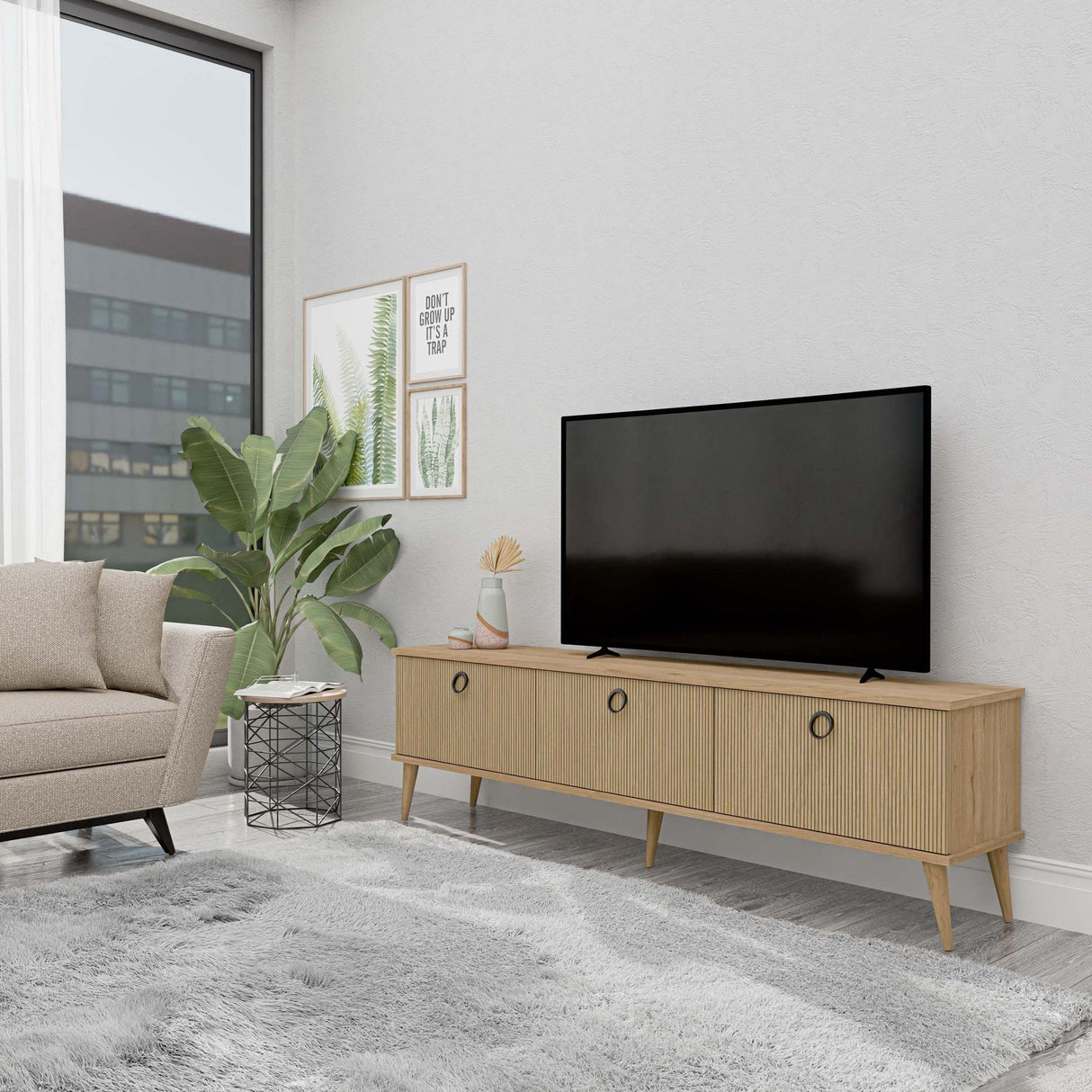 Comodă TV Lexus 1372, Stejar, 180x35x53 cm