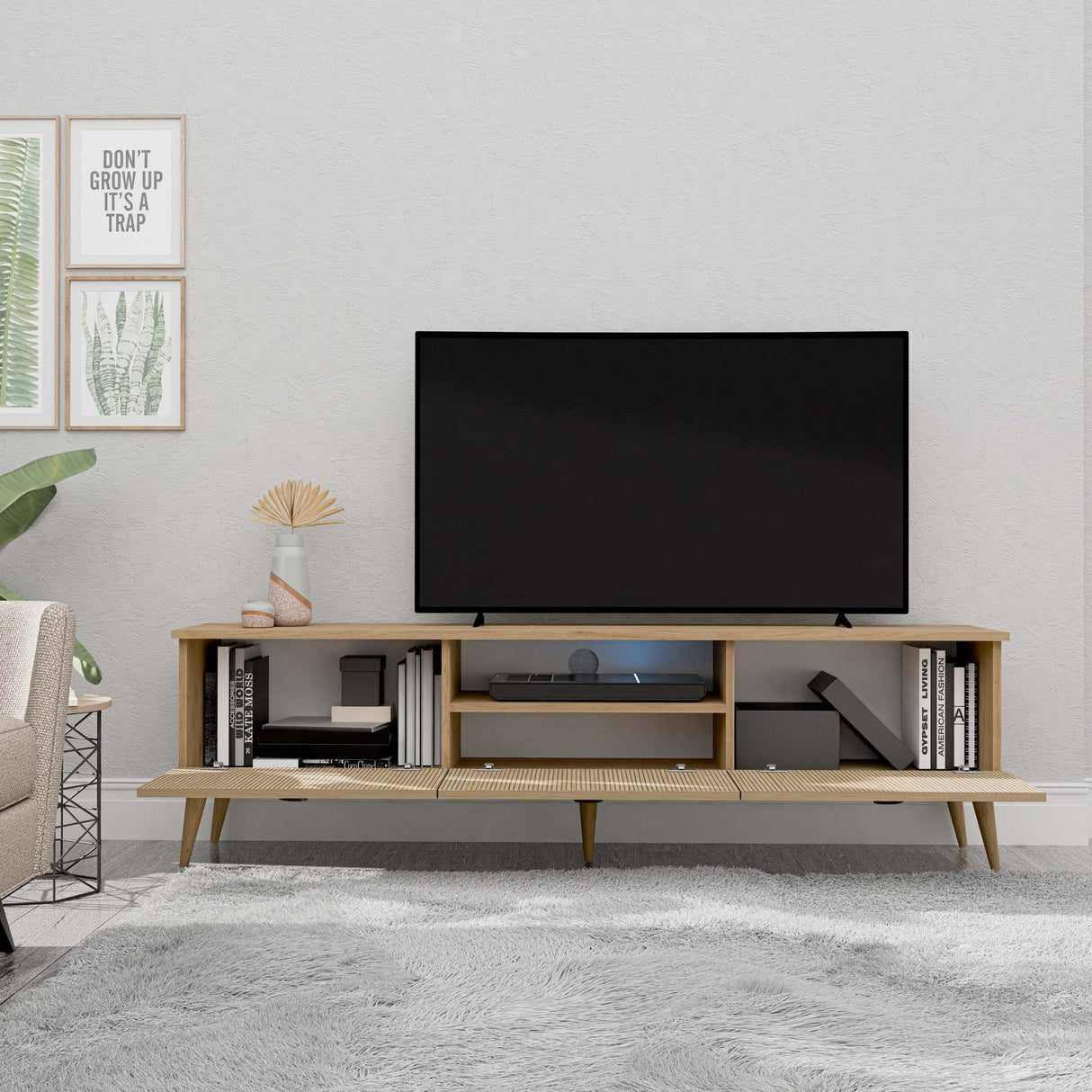 Comodă TV Lexus 1372, Stejar, 180x35x53 cm