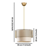 Lustră Cake Metal, Crem - Auriu, Ø30x20 cm