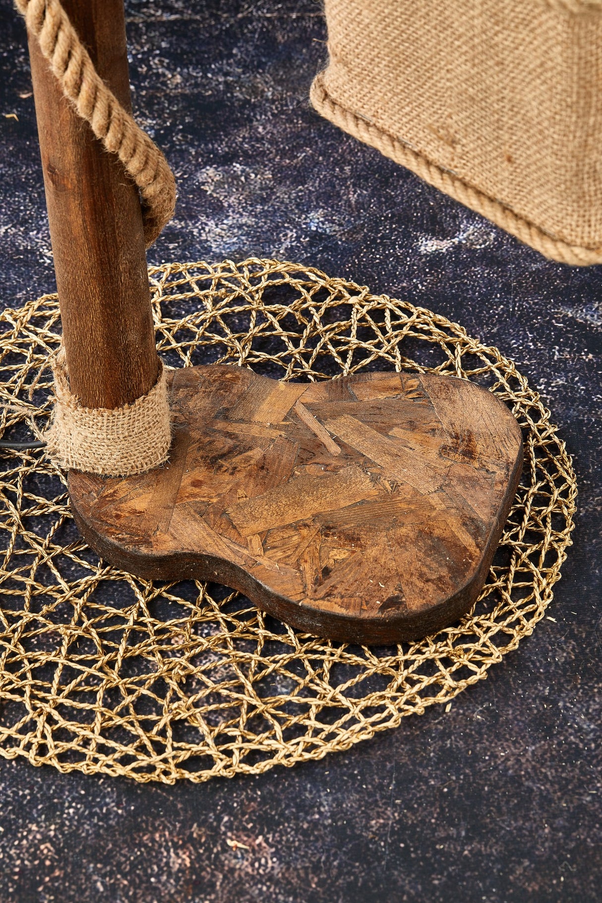 Veioză Triangle - Antiquation, Natur, Ø19x15 cm