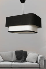 Lustră Varianza, Diverse culori, 35x20 cm - Negru - Alb | SKU: 390FLH1651 | Lustră Varianza, 35x20 cm, varianta Negru - Alb, produs pentru amenajarea locuinței, disponibil online în România la CasaMob