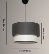 Lustră Tubol, Diverse culori, 30x30 cm - Antracit - Alb | SKU: 390FLH1660 | Lustră Tubol, 30x30 cm, varianta Antracit - Alb, produs pentru amenajarea locuinței, disponibil online în România la CasaMob