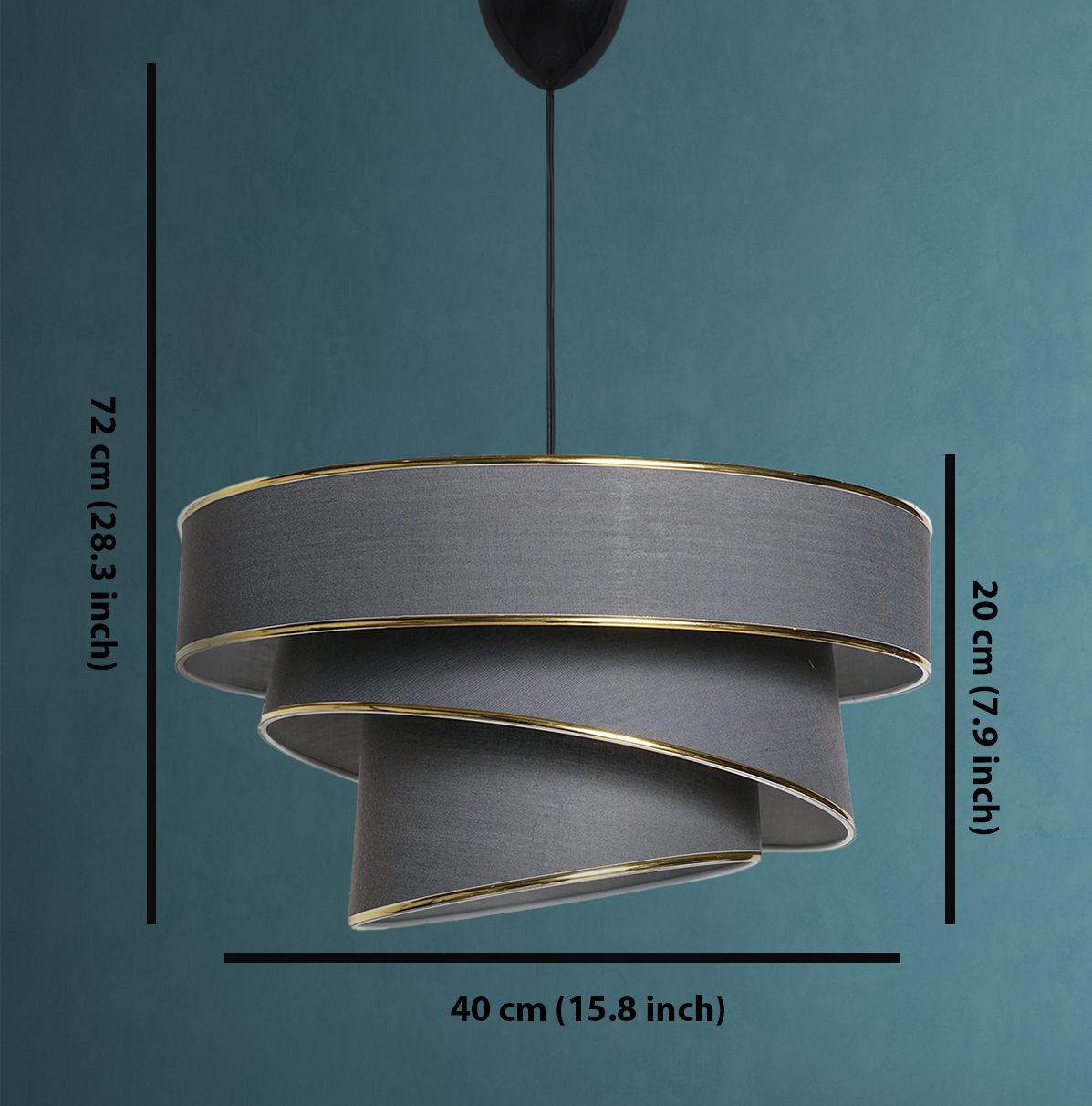 Lustră Couper, Diverse culori, 40x40 cm - Antracit - Auriu | SKU: 390FLH1688 | Lustră Couper, 40x40 cm, varianta Antracit - Auriu, produs pentru amenajarea locuinței, disponibil online în România la CasaMob