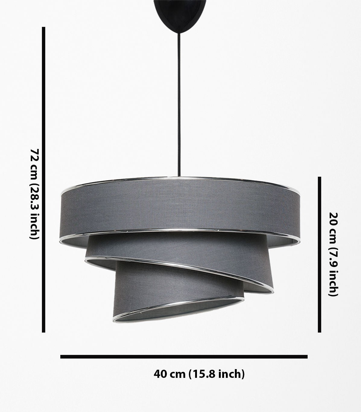 Lustră Couper, Diverse culori, 40x40 cm - Antracit - Argintiu | SKU: 390FLH1692 | Lustră Couper, 40x40 cm, varianta Antracit - Argintiu, produs pentru amenajarea locuinței, disponibil online în România la CasaMob
