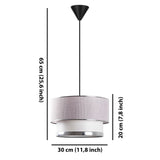 Lustră Cake - Light Grey, Silver, Gri - Argintiu, Ø30x20 cm