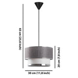 Lustră Cake, Diverse culori, Ø30x20 cm - Gri - Argintiu | SKU: 390FLH1819 | Lustră Cake, Ø30x20 cm, varianta Gri - Argintiu, produs pentru amenajarea locuinței, disponibil online în România la CasaMob