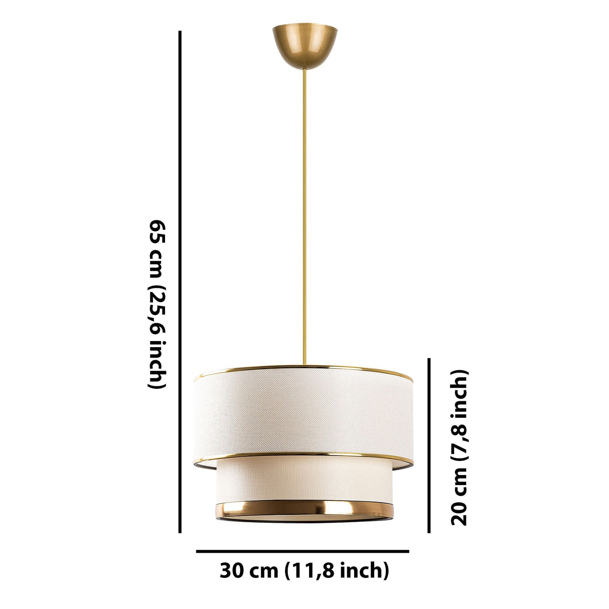 Lustră Cake, Diverse culori, Ø30x20 cm - Crem - Auriu | SKU: 390FLH1820 | Lustră Cake, Ø30x20 cm, varianta Crem - Auriu, produs pentru amenajarea locuinței, disponibil online în România la CasaMob
