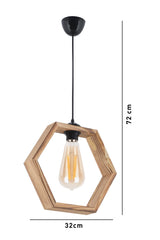 Lustră Hexagon Natural, Natur