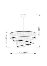 Lustră Couper Hazeran, Diverse culori, 40x40 cm - Bej - Negru | SKU: 390FLH2415 | Lustră Couper Hazeran, 40x40 cm, varianta Bej - Negru, produs pentru amenajarea locuinței, disponibil online în România la CasaMob