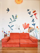 Canapea extensibilă 2 locuri Puzzle, Diverse culori, 140x70x46 cm - Portocaliu | SKU: 391EVL1101 | Canapea extensibilă 2 locuri Puzzle, 140x70x46 cm, varianta Portocaliu, produs pentru amenajarea locuinței, disponibil online în România la CasaMob